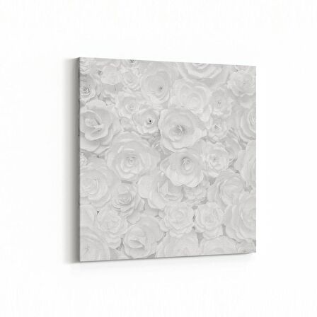 Olla 11618K Çiçek Görseli Kare Kanvas Tablo (Ölçü: 30X30)