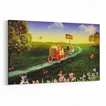 Olla 12717Y Çocuk Odası Görseli Yatay Kanvas Tablo (Ölçü: 45X30)