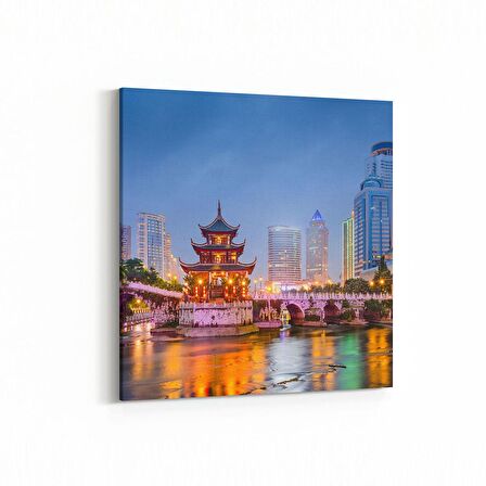 Olla 18384K4 Yapı Görseli Kare 4'lü Kanvas Tablo (Ölçü: 145X145)