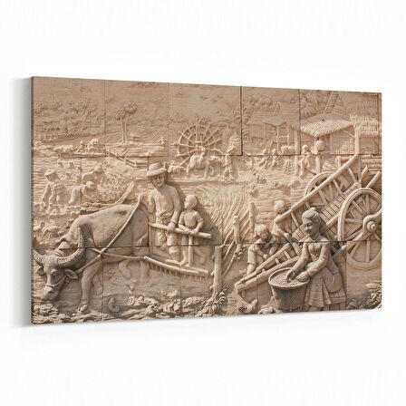 Olla 16265Y Heykel / Sanat Görseli Yatay Kanvas Tablo (Ölçü: 120X80)