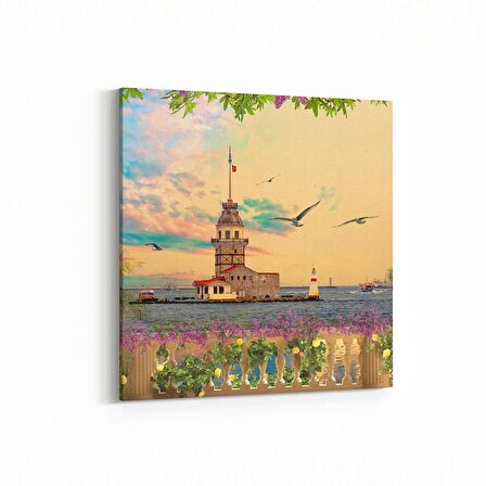 Olla 18038K Yapı Görseli Kare Kanvas Tablo (Ölçü: 25X25)