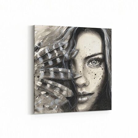 Olla 16319K Kuaför / Berber Görseli Kare Kanvas Tablo (Ölçü: 100X100)