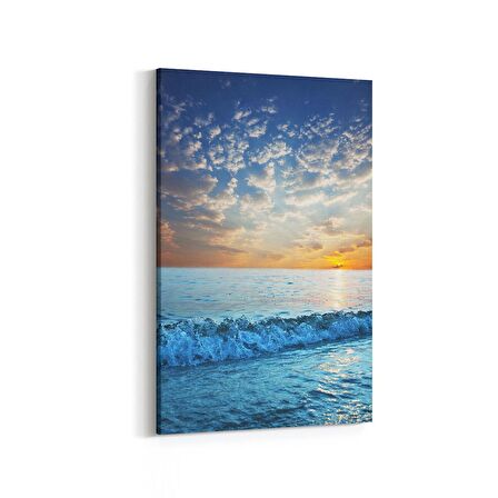 Olla 16034D Günbatımı Görseli Dikey Kanvas Tablo (Ölçü: 60X90)