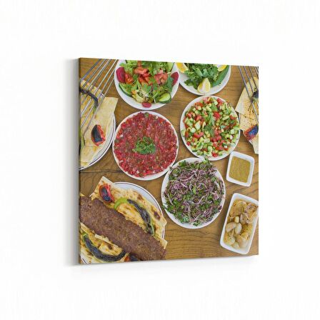 Olla 15290K Gıda Görseli Kare Kanvas Tablo (Ölçü: 25X25)