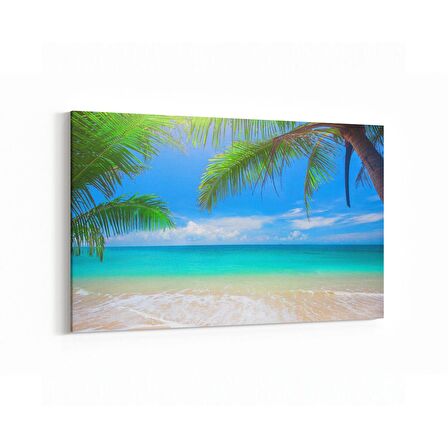 Olla 16592Y Kumsal / Sahil Görseli Yatay Kanvas Tablo (Ölçü: 45X30)
