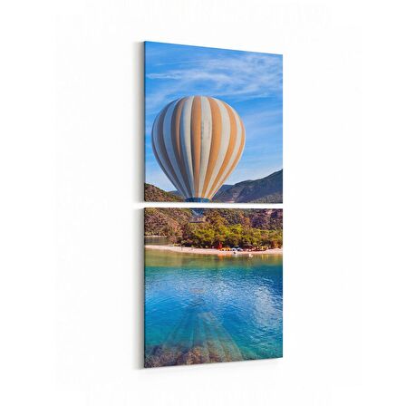Olla 14003K2D Doğa / Manzara Görseli Kare 2'li Dikey Kanvas Tablo (Ölçü: 30X65)