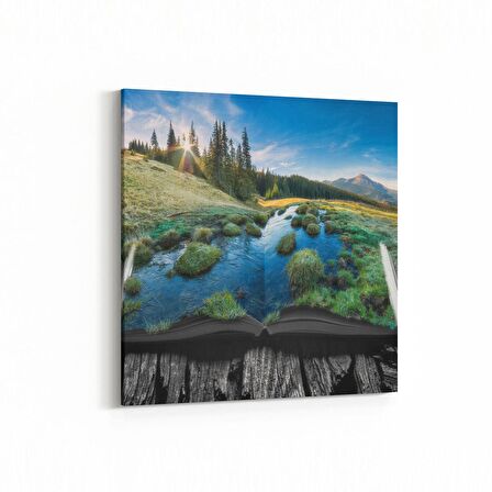 Olla 13207K Doğa / Manzara Görseli Kare Kanvas Tablo (Ölçü: 25X25)