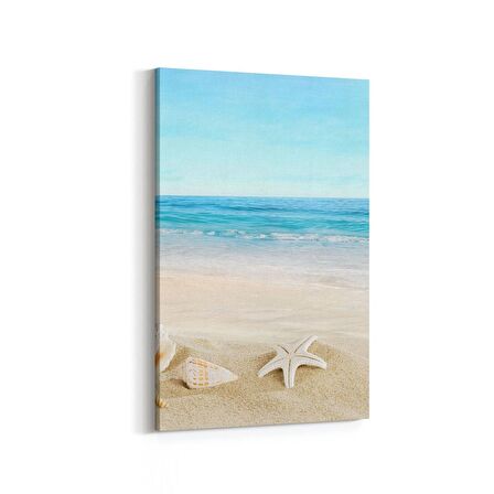 Olla 16411D Kumsal / Sahil Görseli Dikey Kanvas Tablo (Ölçü: 60X90)