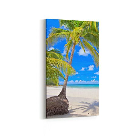 Olla 16607DD Kumsal / Sahil Görseli Dikey Dar Kanvas Tablo (Ölçü: 60X120)