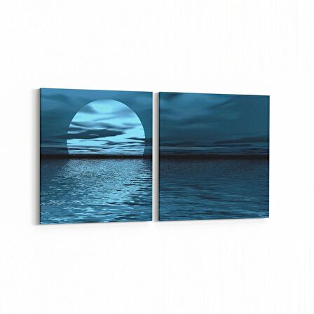 Olla 13677K2Y Doğa / Manzara Görseli Kare 2'li Yatay Kanvas Tablo (Ölçü: 105X50)