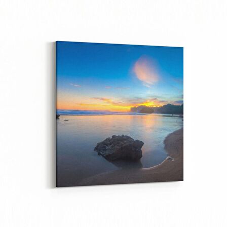 Olla 16001K Günbatımı Görseli Kare Kanvas Tablo (Ölçü: 25X25)