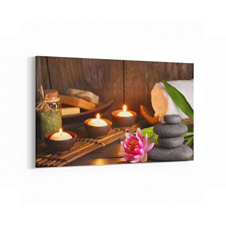 Olla 17063Y Spa / Masaj Görseli Yatay Kanvas Tablo (Ölçü: 90X60)