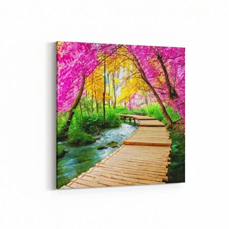 Olla 13359K Doğa / Manzara Görseli Kare Kanvas Tablo (Ölçü: 30X30)