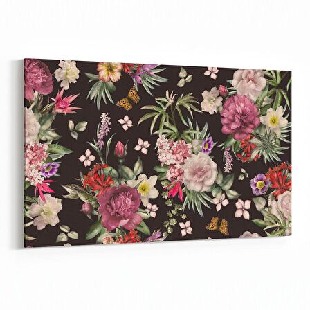 Olla 11785Y Çiçek Görseli Yatay Kanvas Tablo (Ölçü: 150X100)