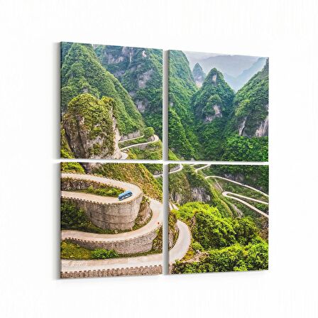 Olla 14321K4 Doğa / Manzara Görseli Kare 4'lü Kanvas Tablo (Ölçü: 145X145)