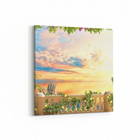 Olla 14098K Doğa / Manzara Görseli Kare Kanvas Tablo (Ölçü: 30X30)
