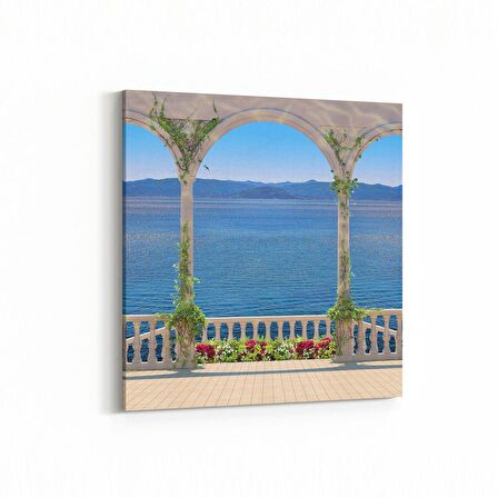 Olla 18182K4 Yapı Görseli Kare 4'lü Kanvas Tablo (Ölçü: 145X145)