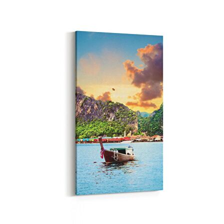 Olla 13251DD Doğa / Manzara Görseli Dikey Dar Kanvas Tablo (Ölçü: 40X80)