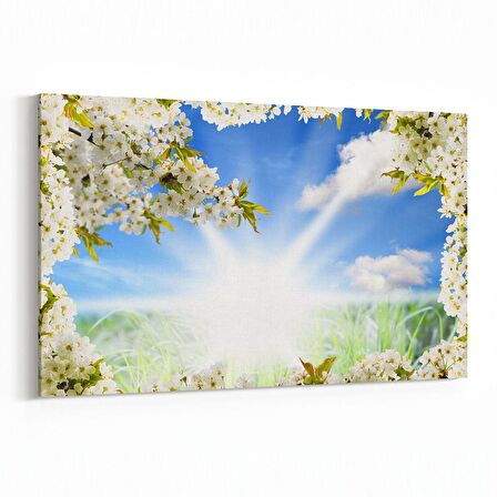 Olla 10622Y Ağaç Görseli Yatay Kanvas Tablo (Ölçü: 90X60)