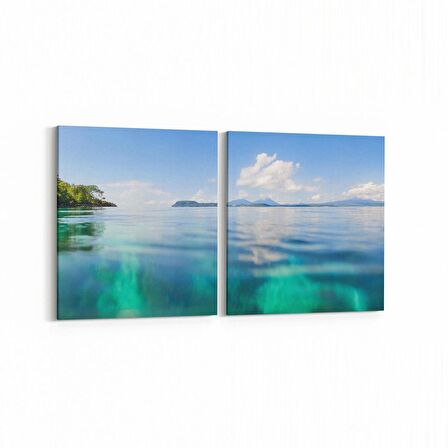 Olla 14212K2Y Doğa / Manzara Görseli Kare 2'li Yatay Kanvas Tablo (Ölçü: 125X60)