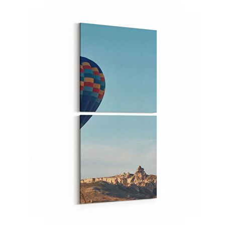 Olla 14429K2D Doğa / Manzara Görseli Kare 2'li Dikey Kanvas Tablo (Ölçü: 30X65)