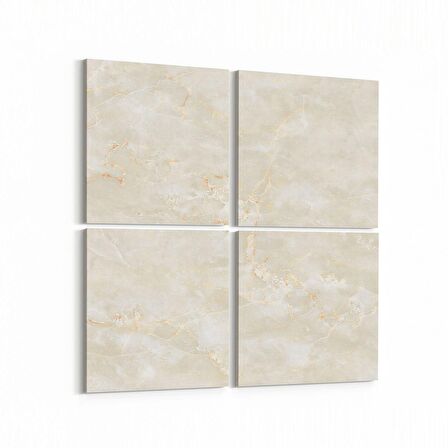 Olla 16725K4 Mermer Desen Görsel Kare 4'lü Kanvas Tablo (Ölçü: 65X65)
