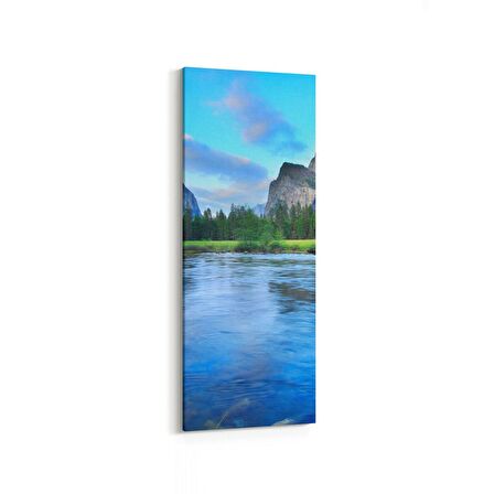 Olla 13756DI Doğa / Manzara Görseli Dikey İnce Kanvas Tablo (Ölçü: 40X120)