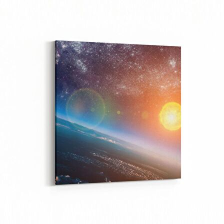 Olla 17645K Uzay Görseli Kare Kanvas Tablo (Ölçü: 30X30)