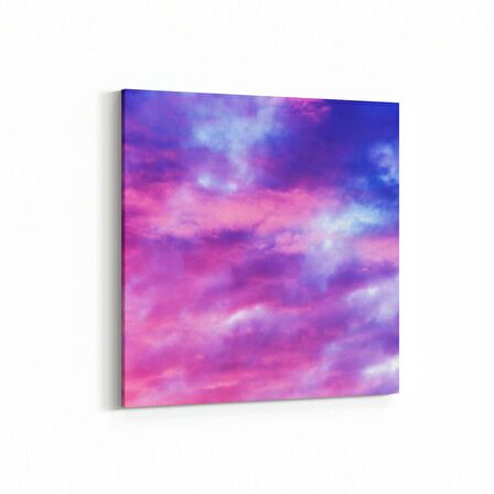 Olla 15814K Gökyüzü Bulut Görseli  Kare Kanvas Tablo (Ölçü: 100X100)