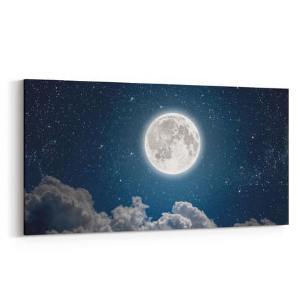 Olla 14774YD Gece Gökyüzü Görseli Yatay Dar Kanvas Tablo (Ölçü: 60X30)