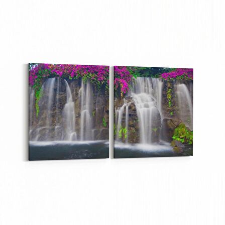 Olla 13876K2Y Doğa / Manzara Görseli Kare 2'li Yatay Kanvas Tablo (Ölçü: 85X40)