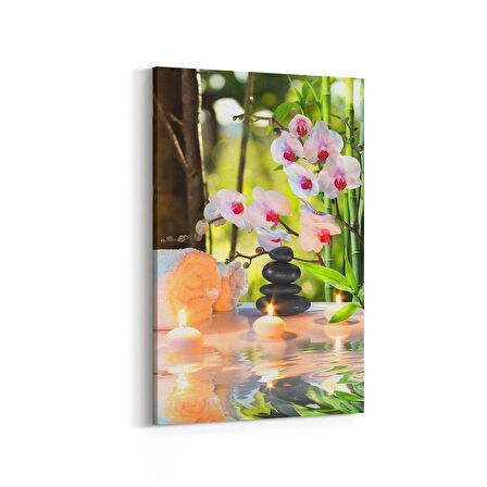Olla 17057D Spa / Masaj Görseli Dikey Kanvas Tablo (Ölçü: 100X150)