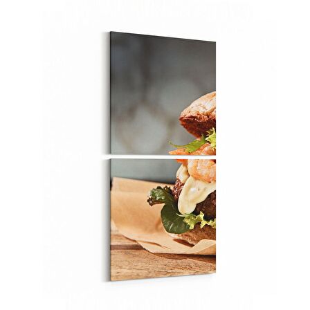 Olla 15168K2D Gıda Görseli 2'li Dikey Kanvas Tablo (Ölçü: 30X65)