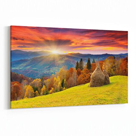 Olla 15918Y Günbatımı Görseli Yatay Kanvas Tablo (Ölçü: 70X50)