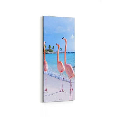 Olla 12463DI Hayvanlar Alemi Görseli Dikey İnce Kanvas Tablo (Ölçü: 40X120)