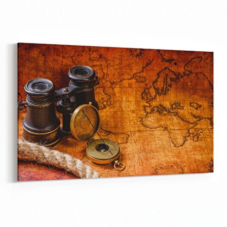 Olla 16201Y Harita Görseli Yatay Kanvas Tablo (Ölçü: 30X20)