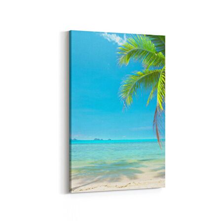 Olla 16461D Kumsal / Sahil Görseli Dikey Kanvas Tablo (Ölçü: 100X150)