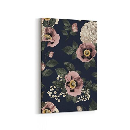 Olla 11772D Çiçek Görseli Dikey Kanvas Tablo (Ölçü: 60X90)