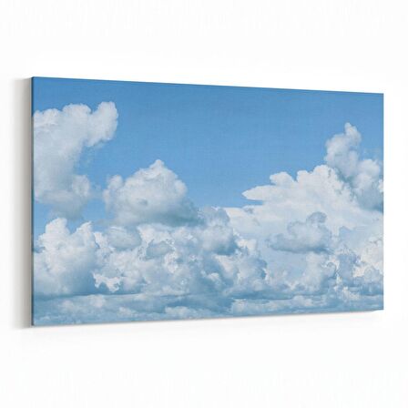 Olla 15431Y Gökyüzü Bulut Görseli  Yatay Kanvas Tablo (Ölçü: 150X100)