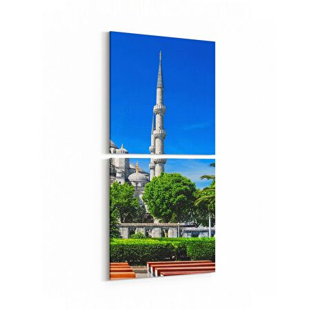 Olla 18385KD Yapı Görseli Kare 2'li Dikey Kanvas Tablo (Ölçü: 30X65)