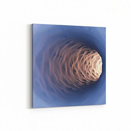 Olla 10222K Abstract Girdap Görsel Kare Kanvas Tablo (Ölçü: 25X25)