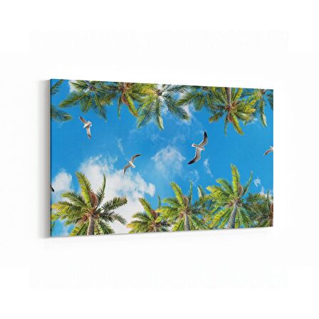 Olla 11499Y Palmiye Ağacı Görseli Yatay Kanvas Tablo (Ölçü: 45X30)