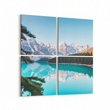 Olla 13485K4 Doğa / Manzara Görseli Kare 4'lü Kanvas Tablo (Ölçü: 145X145)