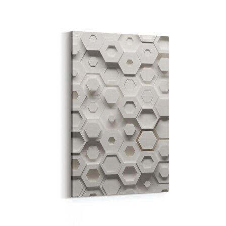 Olla 14945D Geometrik Desen Görseli Dikey Kanvas Tablo (Ölçü: 20X30)