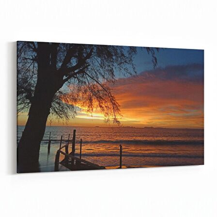 Olla 15982Y Günbatımı Görseli Yatay Kanvas Tablo (Ölçü: 45X30)