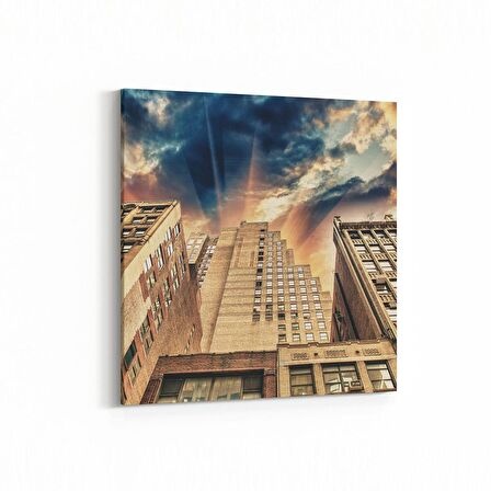 Olla 18267K4 Yapı Görseli Kare 4'lü Kanvas Tablo (Ölçü: 125X125)