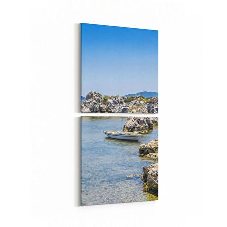 Olla 14206K2D Doğa / Manzara Görseli Kare 2'li Dikey Kanvas Tablo (Ölçü: 30X65)