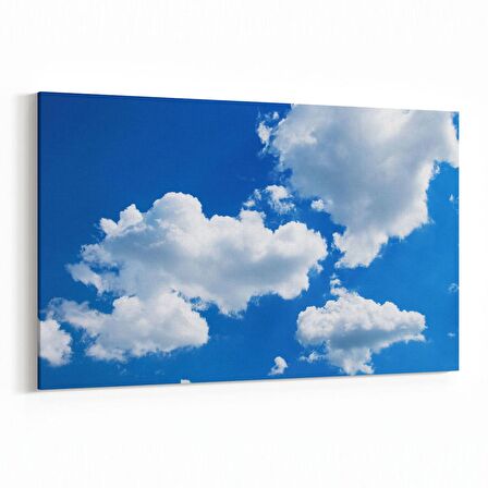 Olla 15658Y Gökyüzü Bulut Görseli  Yatay Kanvas Tablo (Ölçü: 120X80)
