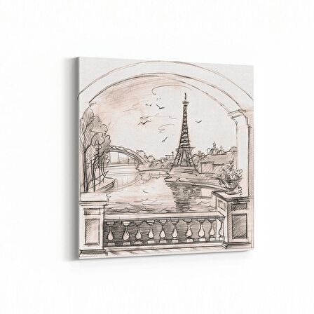 Olla 17779K Yağlı Boya Görseli Kare Kanvas Tablo (Ölçü: 25X25)