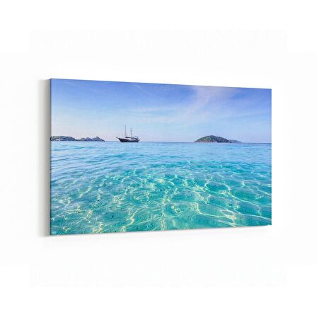 Olla 16442Y Kumsal / Sahil Görseli Yatay Kanvas Tablo (Ölçü: 45X30)
